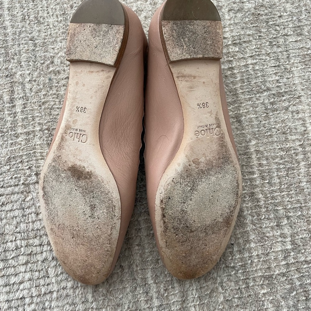 Chloé Scalloped Ballet Flats in Nude - Picture 6 of 6